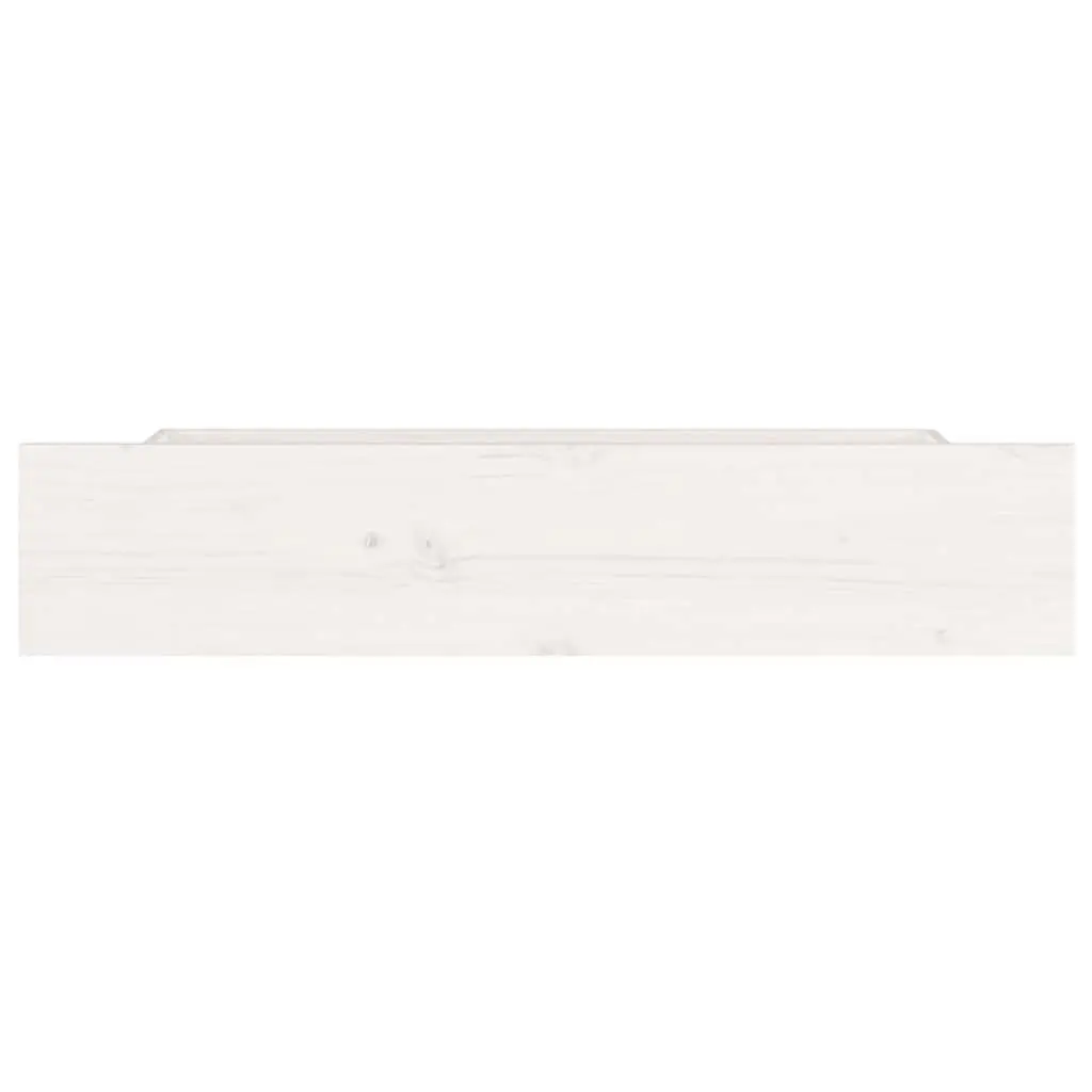 Under Bed Storage Drawers Solid Pine Wood 4 Piece White
