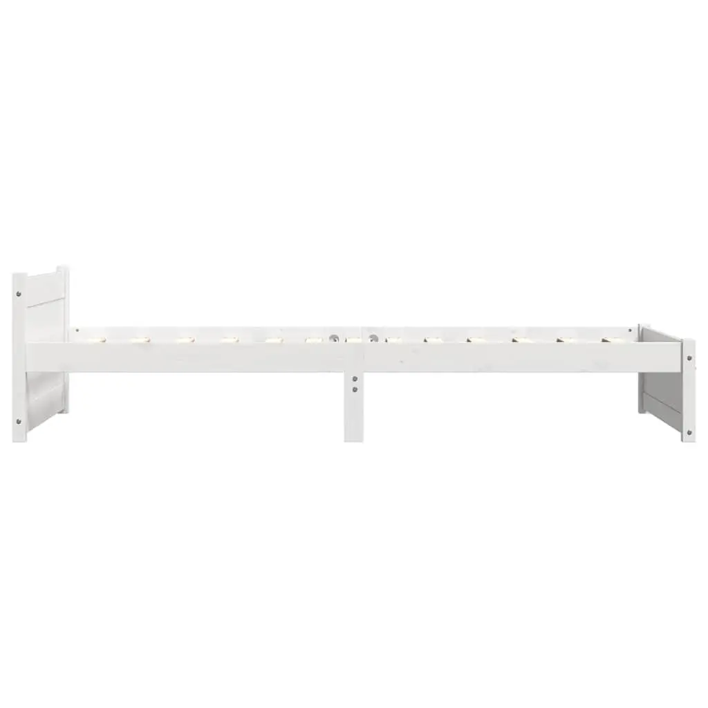 Solid Wood Bed Frame Single 90x190cm in White