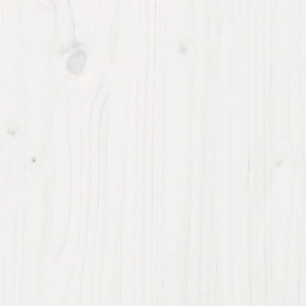 King Bed Frame 183x203cm in White Solid Wood