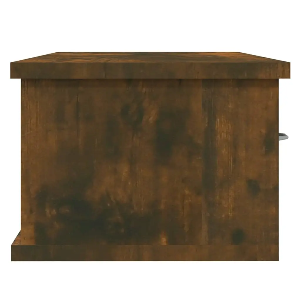 Wall Cabinet with 3 Drawers Floating Storage Unit Brown Home Furniture