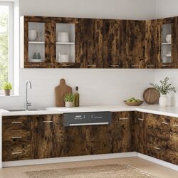 Brown Engineered Wood Wall Mount Hanging Cabinet 60x31x60 cm