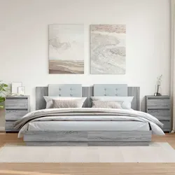 Grey Sonoma Nightstands with Drawers - 2 pcs