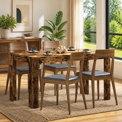 Elegant Smoked Oak Dining Table 140cm for Modern Spaces