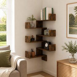 Durable Brown Wall Corner Shelves 2 pcs 40x40x50 cm