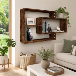 Durable Wall Shelf with 3 Open Storage Compartments