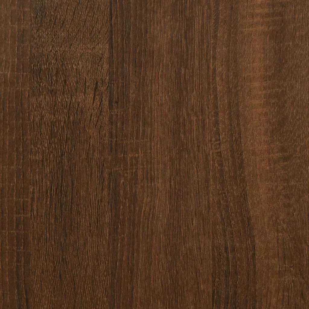 Brown Oak Wall Shelf with 3 Open Compartments