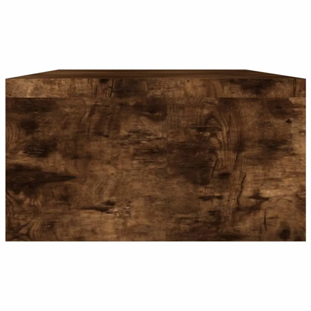 Monitor Stand Engineered Wood Brown 100 x 24 x 13 cm Dual Screen Riser Desk Organiser