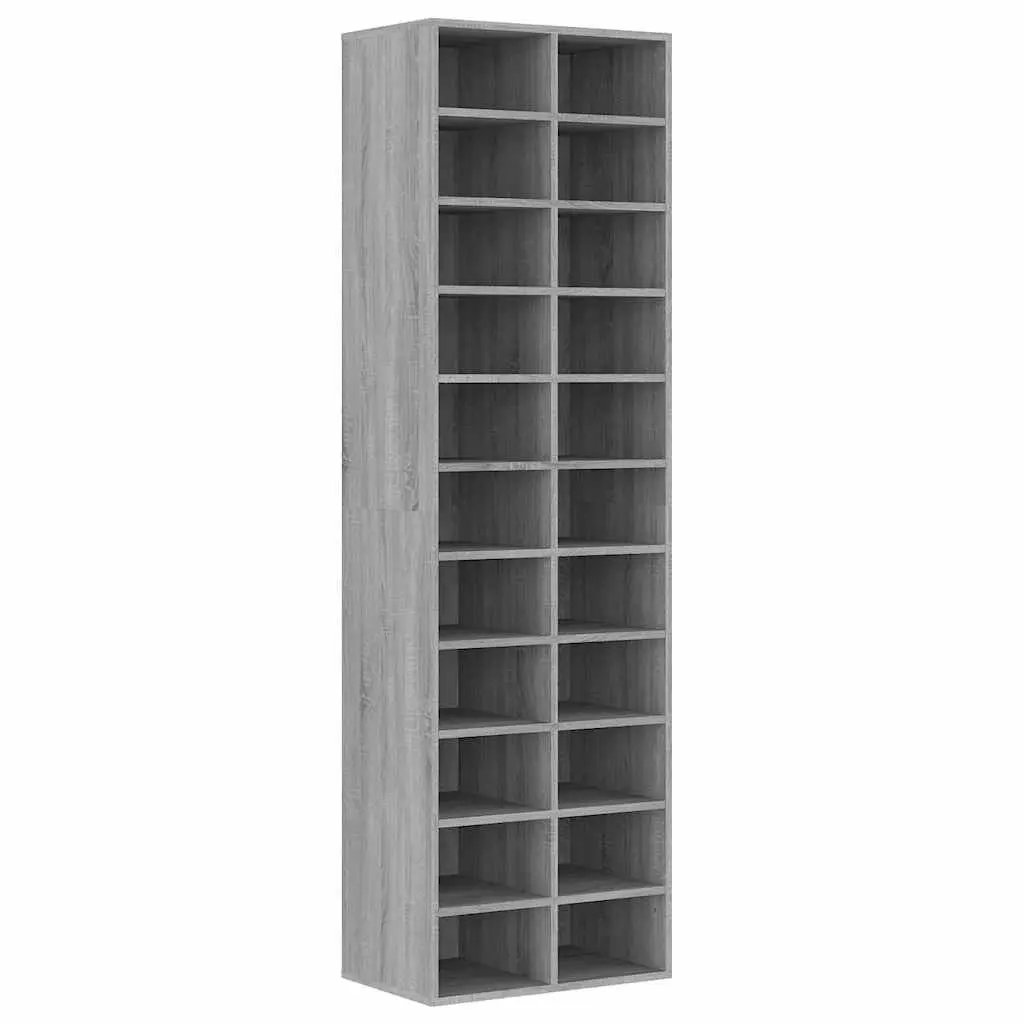 Shoe Cabinet Engineered Wood 54x34x183 cm Grey
