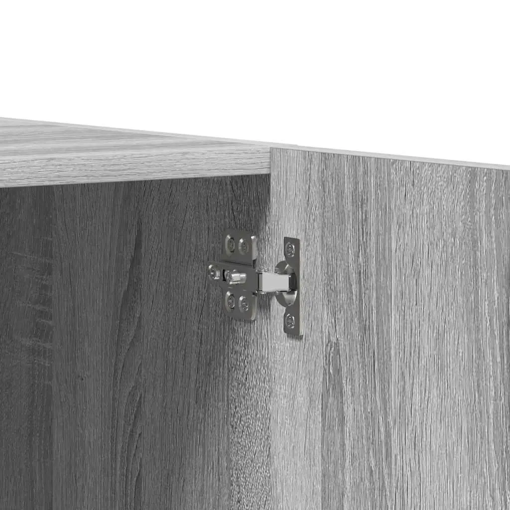 Sonoma Grey Wardrobe Storage Cabinet with Hanging Rod