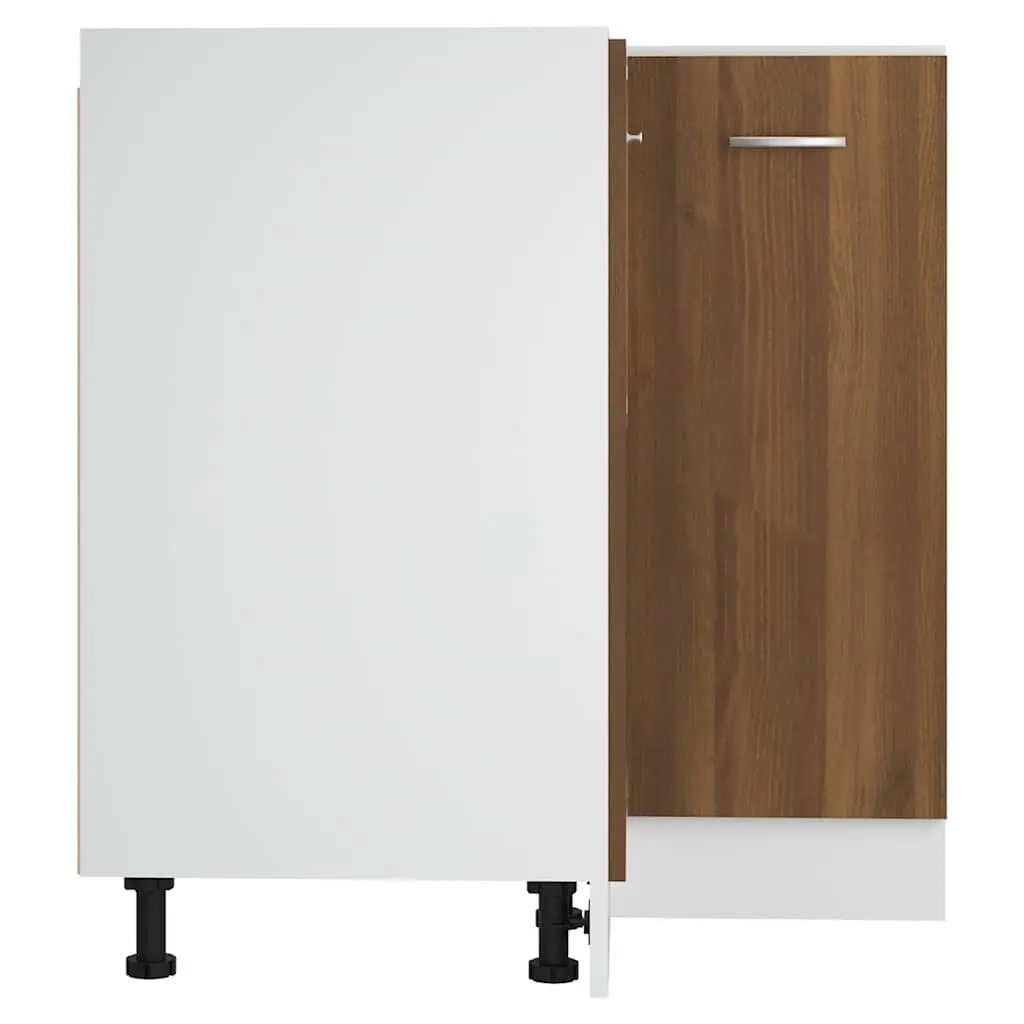 Brown Oak Kitchen Cabinet with Ample Storage