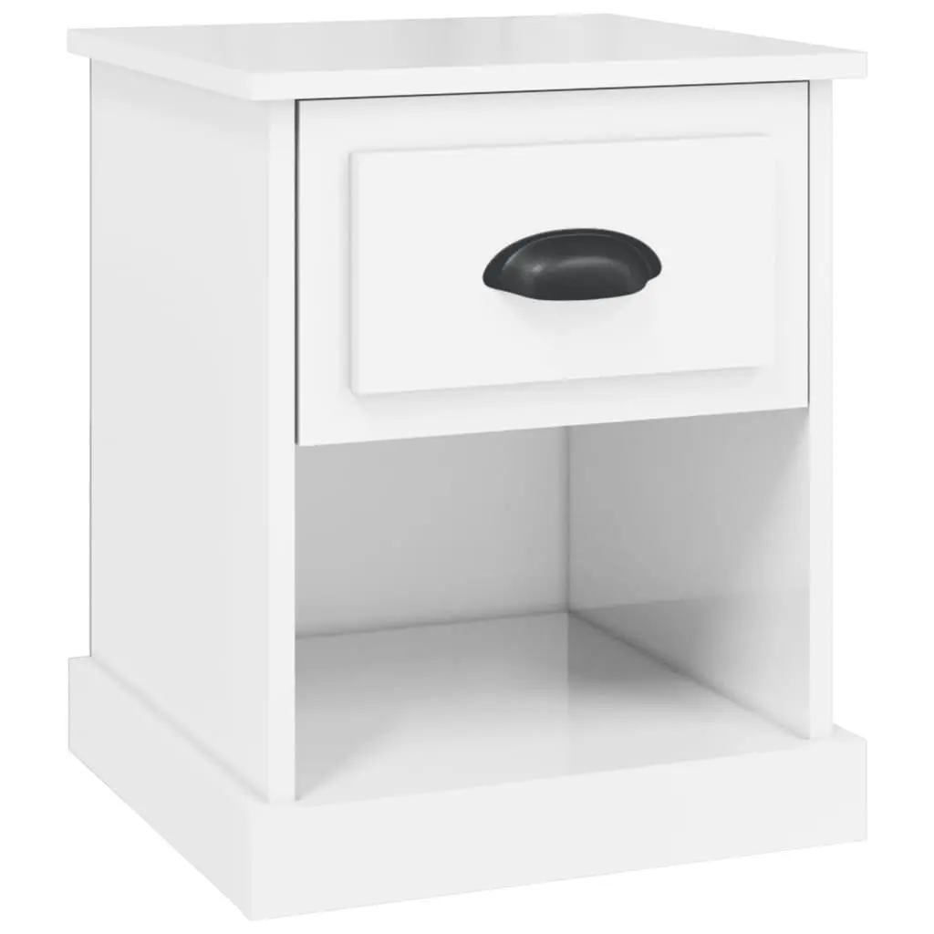 Engineered Wood Nightstand White 39x39x47.5cm