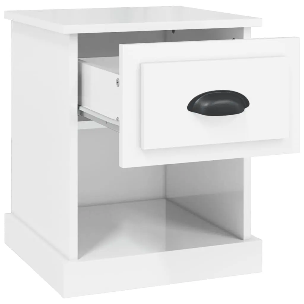 Engineered Wood Nightstand White 39x39x47.5cm