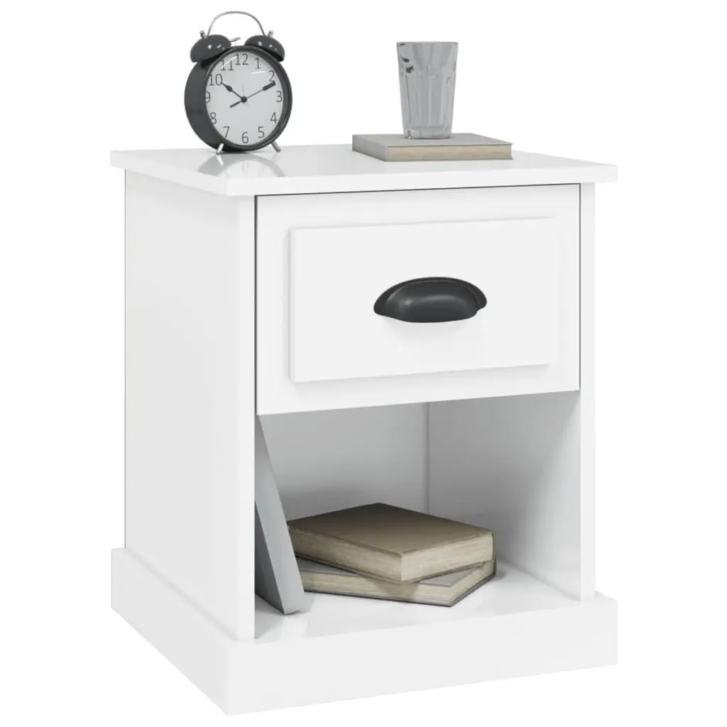 Engineered Wood Nightstand White 39x39x47.5cm