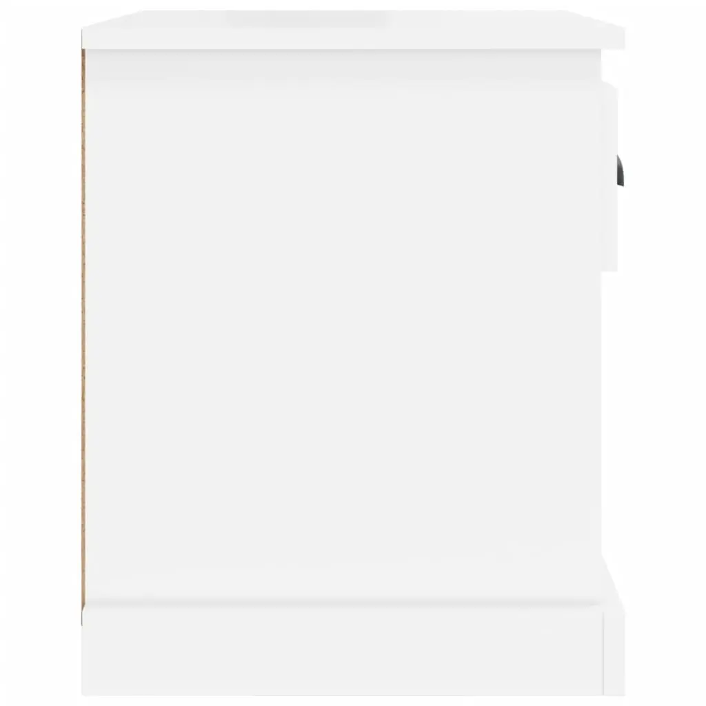 Bedside Cabinets Engineered Wood 39 x 39 x 47.5 cm White High Gloss Set of 2
