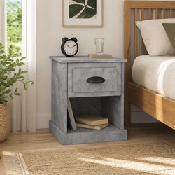 Stylish Grey Bedside Cabinets 2 pcs 39x39x47.5 cm