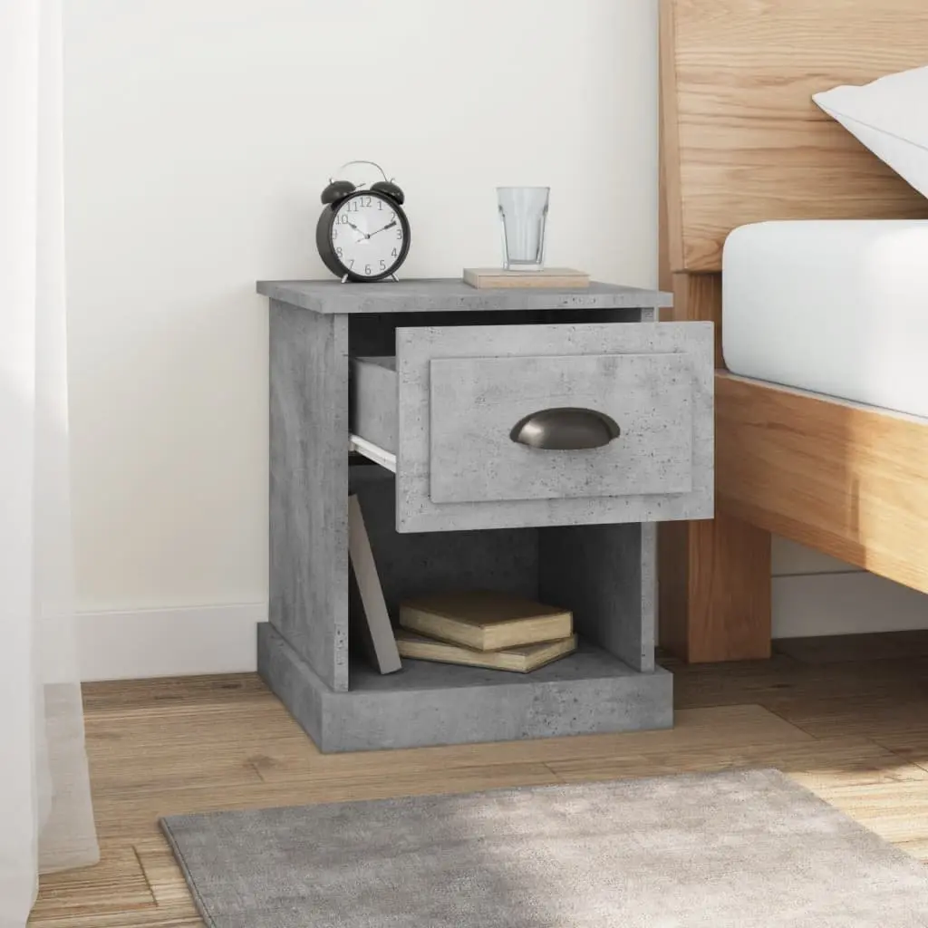 Grey Bedside Cabinets 2 pcs 39x39x47.5 cm