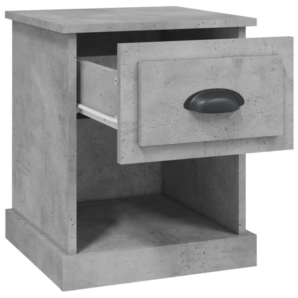 Grey Bedside Cabinets 2 pcs 39x39x47.5 cm