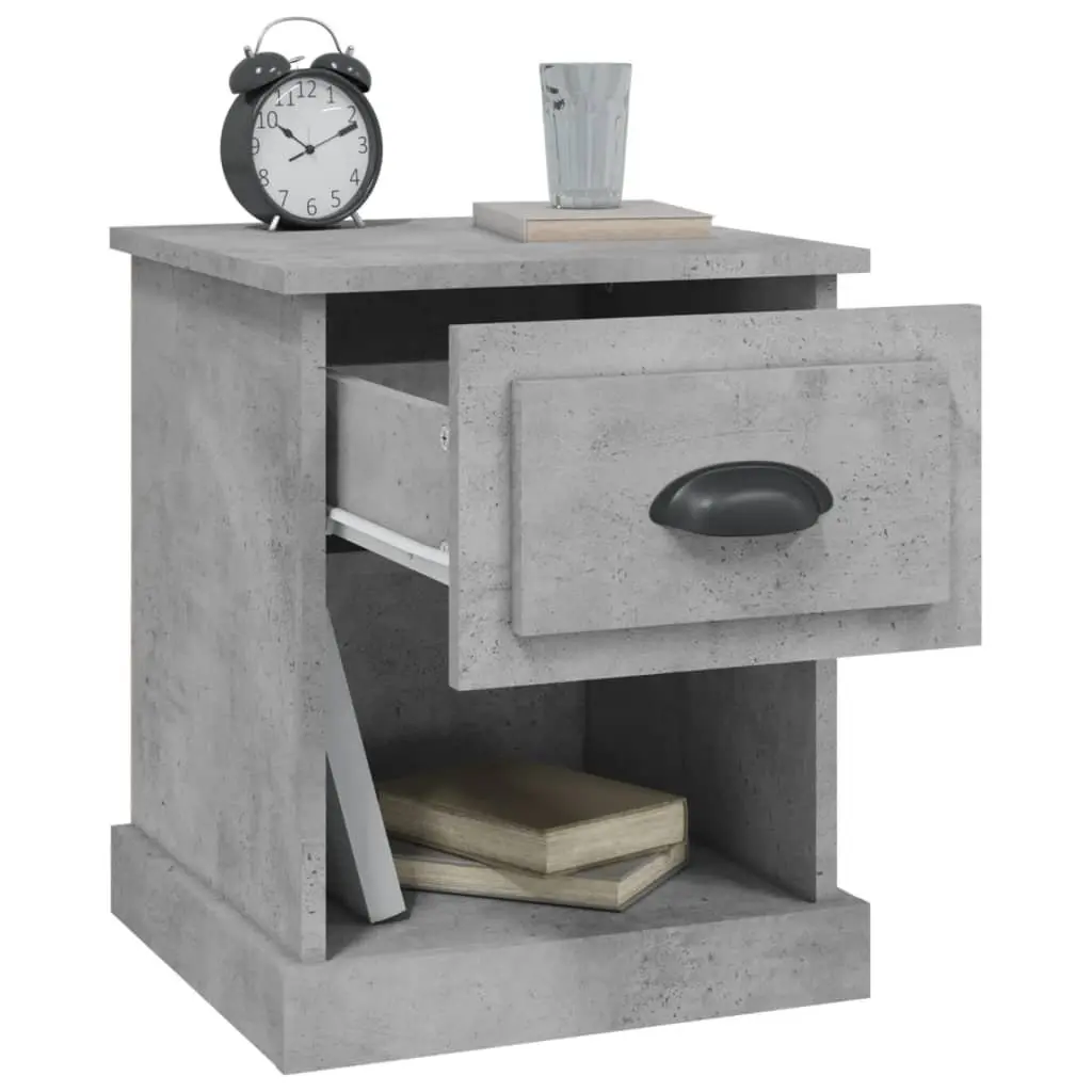 Grey Bedside Cabinets 2 pcs 39x39x47.5 cm