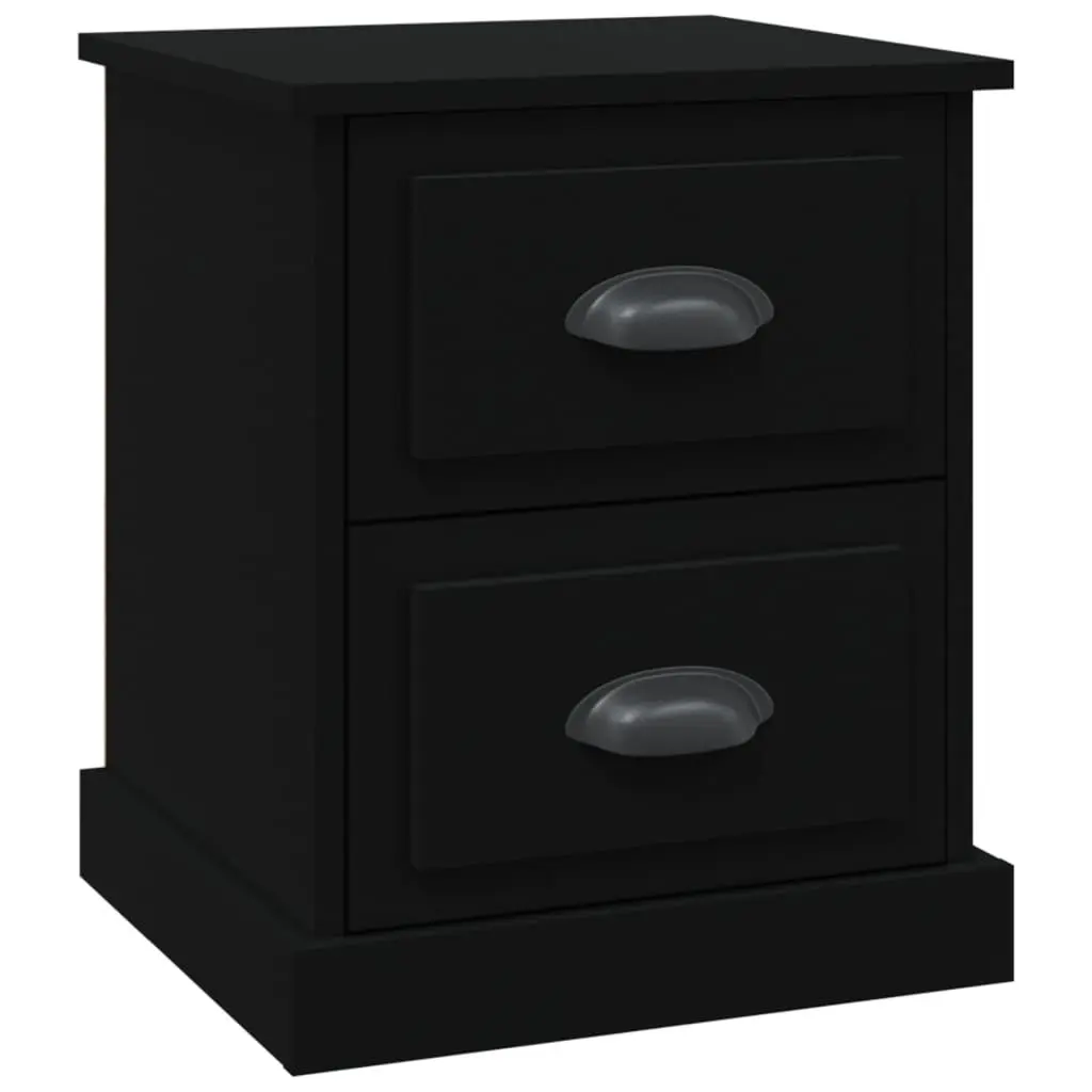 Bedside Cabinet Engineered Wood 39x39x47.5cm Black