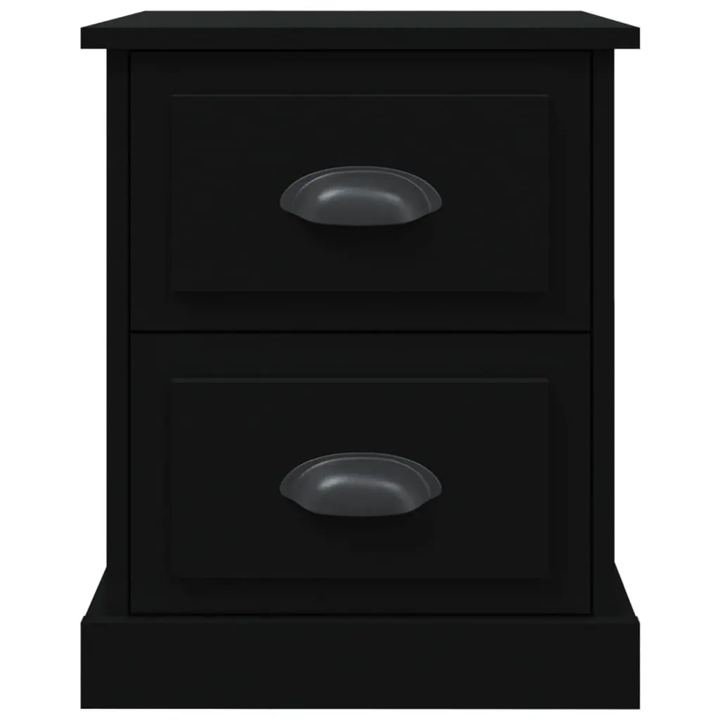 Bedside Cabinet Engineered Wood 39x39x47.5cm Black