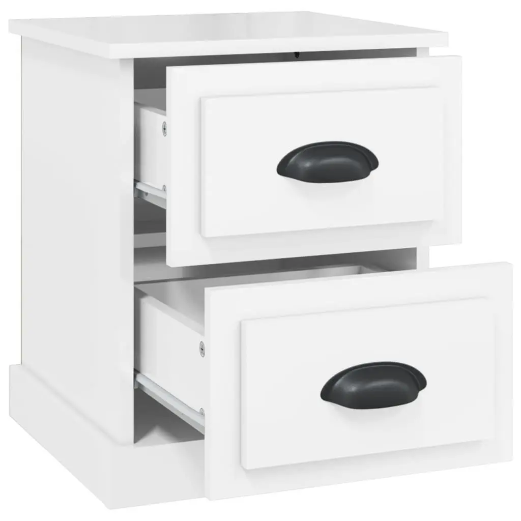 2 Drawer Nightstand in Glossy White