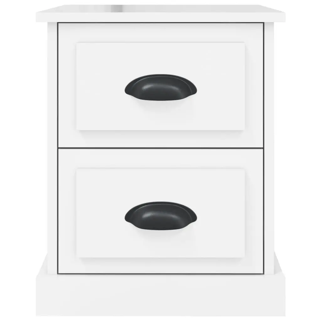 2 Drawer Nightstand in Glossy White