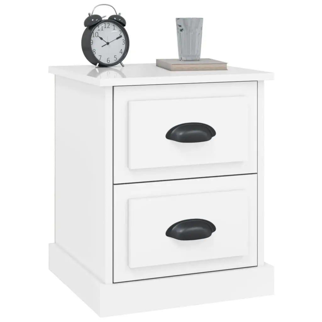 2 Drawer Nightstand in Glossy White