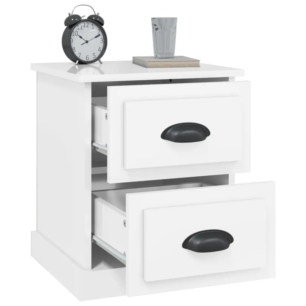 2 Drawer Nightstand in Glossy White