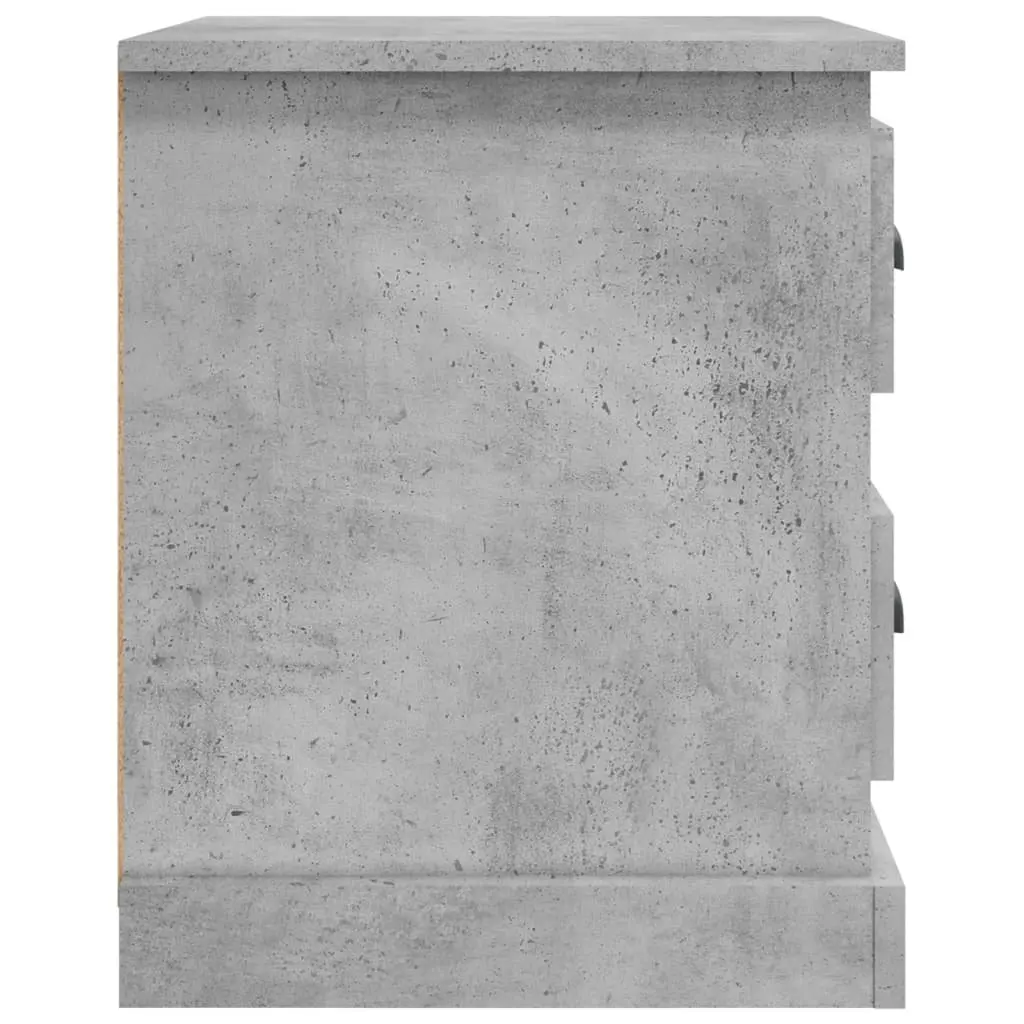 Grey 39x39x47.5 cm Bedside Cabinet with 2 Drawers