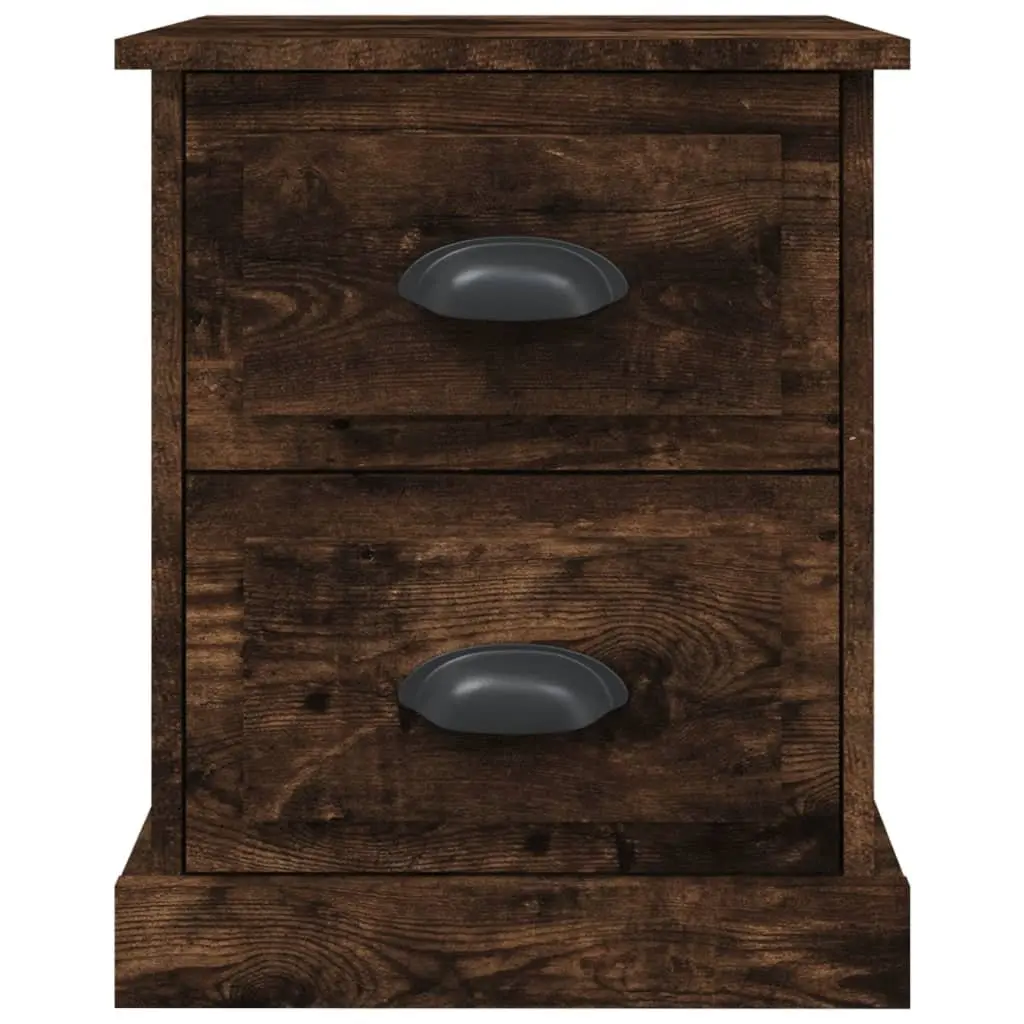 Engineered Wood Bedside Cabinets Set of 2 in Brown