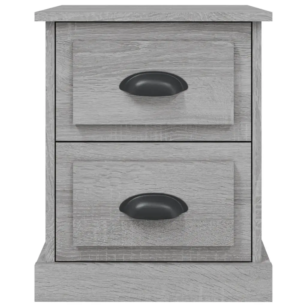 Grey Bedside Cabinet with 2 Drawers