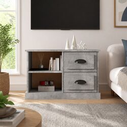 Premium Grey TV Cabinet 73x35.5x47.5cm with Drawers