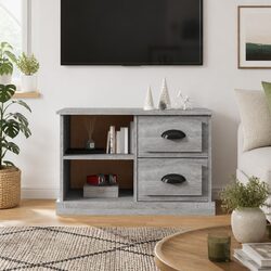 Stylish Grey Sonoma TV Cabinet with Ample Storage
