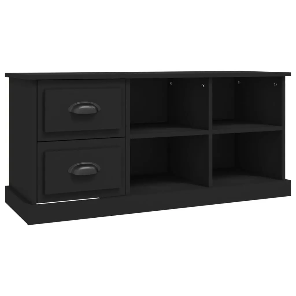 TV Cabinet Engineered Wood 102x35.5x47.5 cm Black