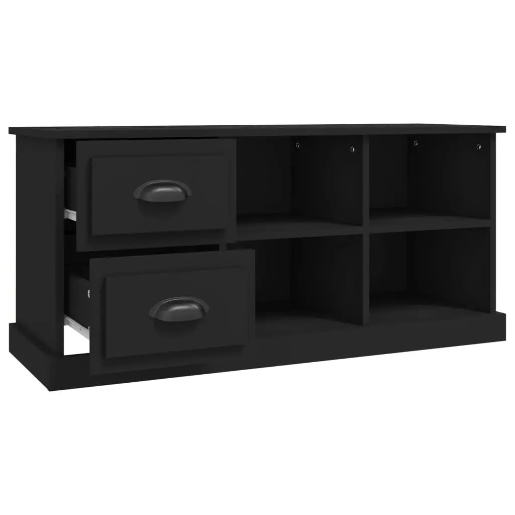 TV Cabinet Engineered Wood 102x35.5x47.5 cm Black