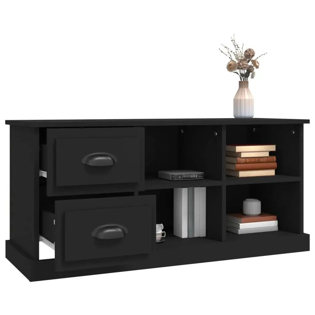 TV Cabinet Engineered Wood 102x35.5x47.5 cm Black