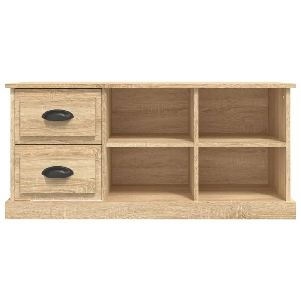 Brown Engineered Wood TV Cabinet with Drawers