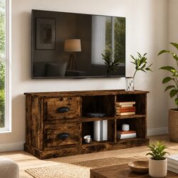 Stylish Smoked Oak Brown TV Cabinet with Ample Storage