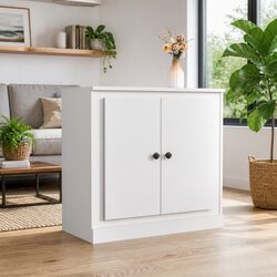 Premium White Sideboard Storage Cabinet 70x35.5x67.5 cm