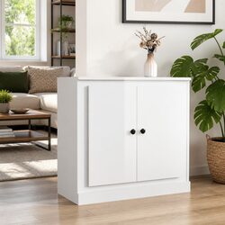 Durable White High Gloss Sideboard Storage Cabinet 70cm