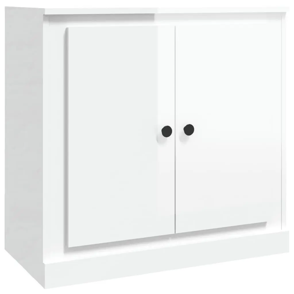 White High Gloss Sideboard Storage Cabinet 70cm