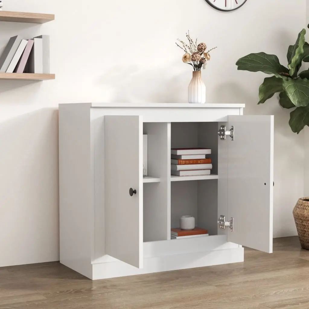 White High Gloss Sideboard Storage Cabinet 70cm