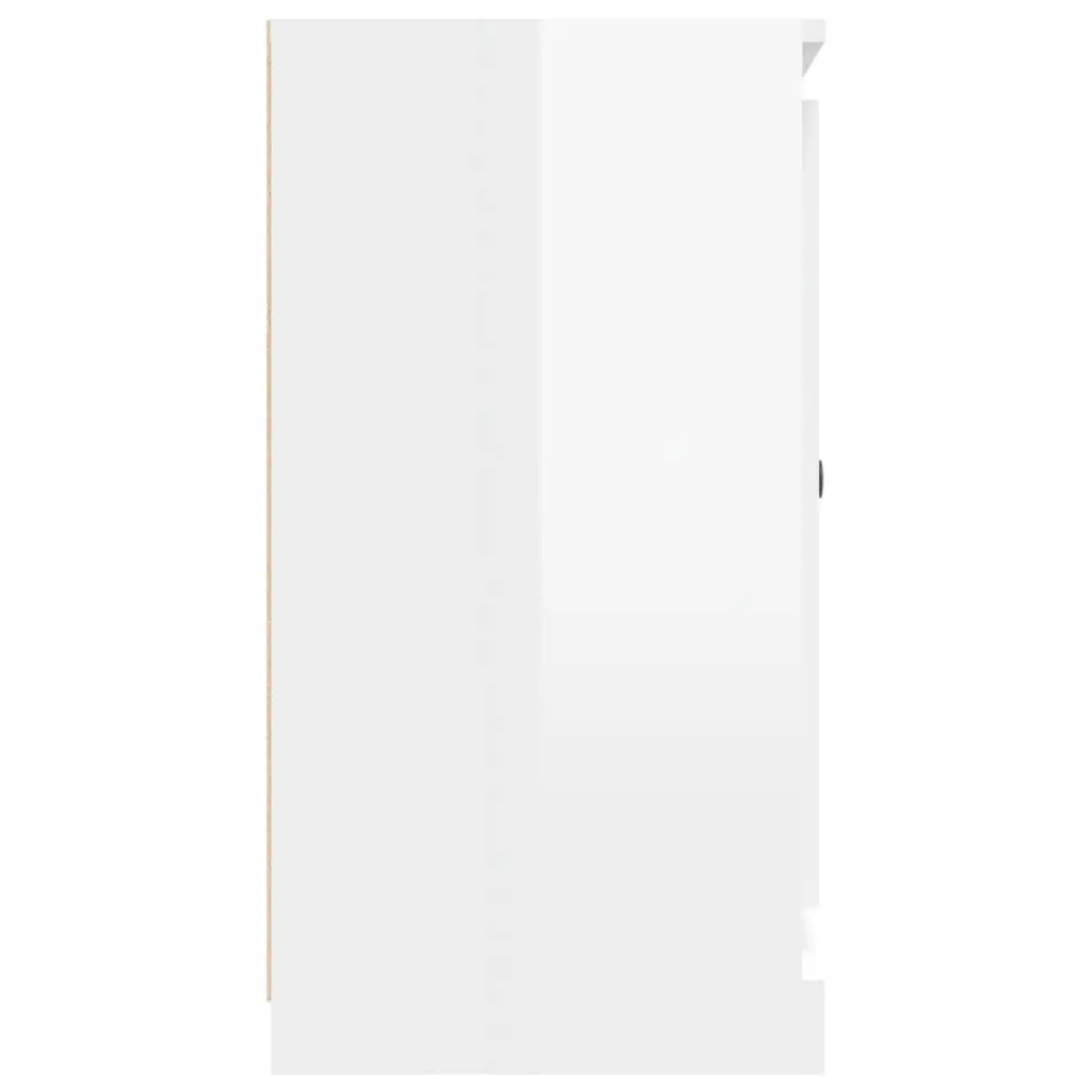 White High Gloss Sideboard Storage Cabinet 70cm