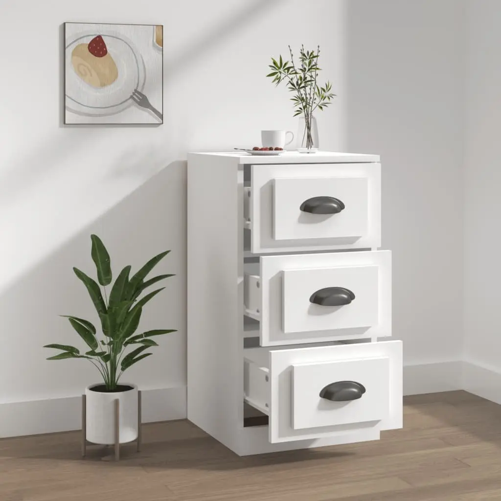 White Sideboard Cabinet with Ample Storage
