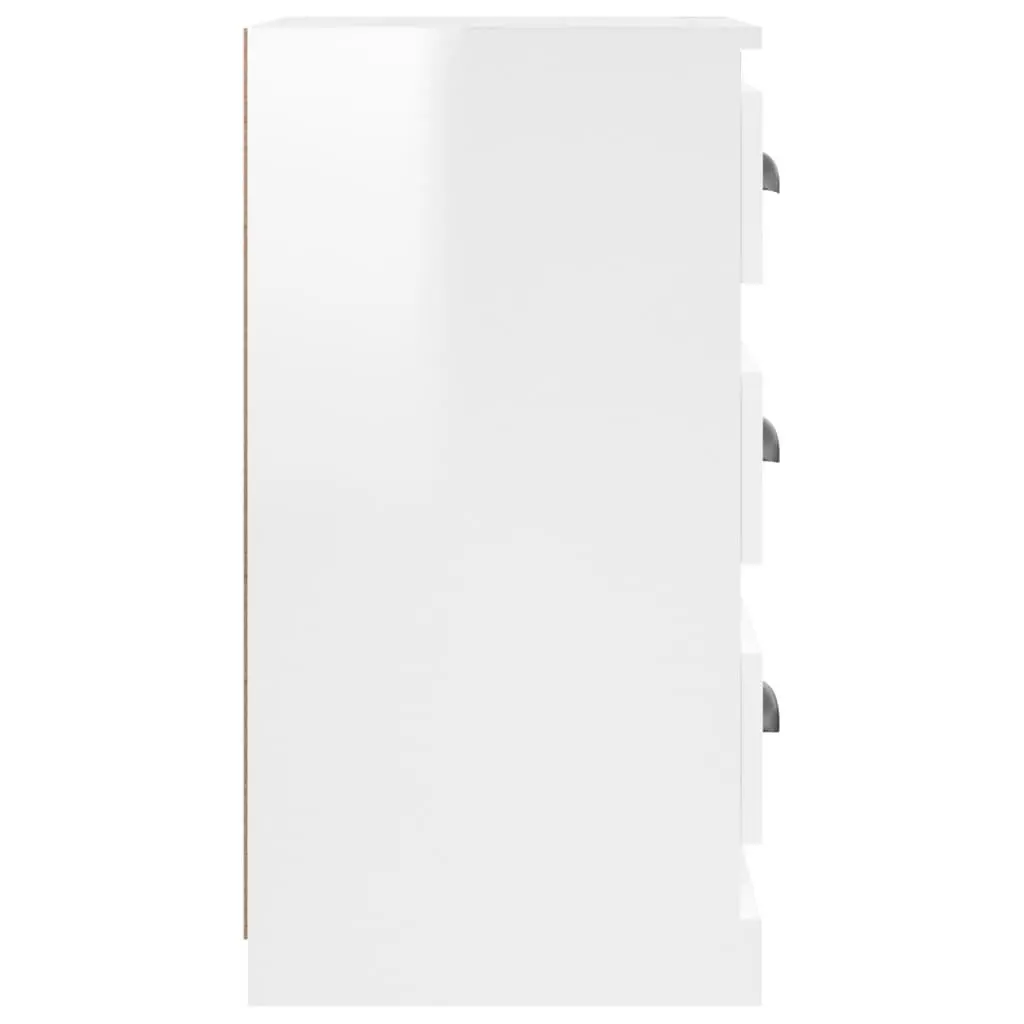 High Gloss White Sideboard with Ample Storage
