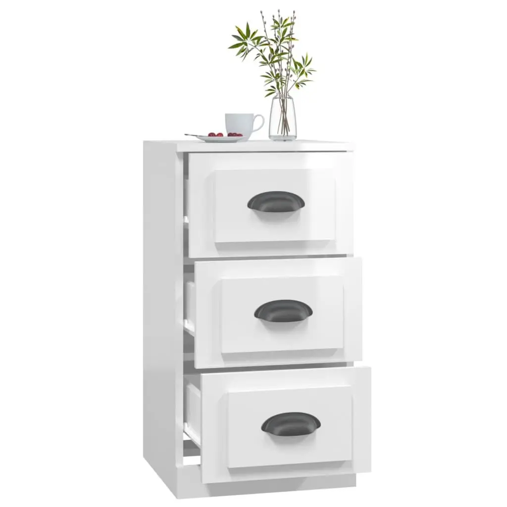 High Gloss White Sideboard with Ample Storage