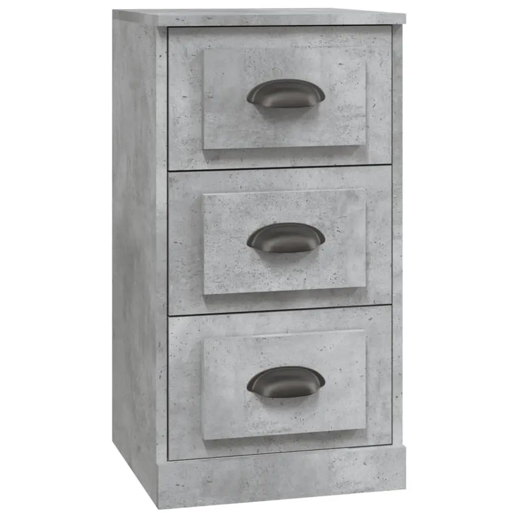 Grey Engineered Wood Sideboard with Sturdy Build