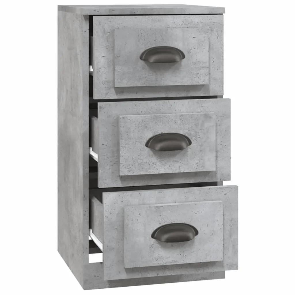 Grey Engineered Wood Sideboard with Sturdy Build