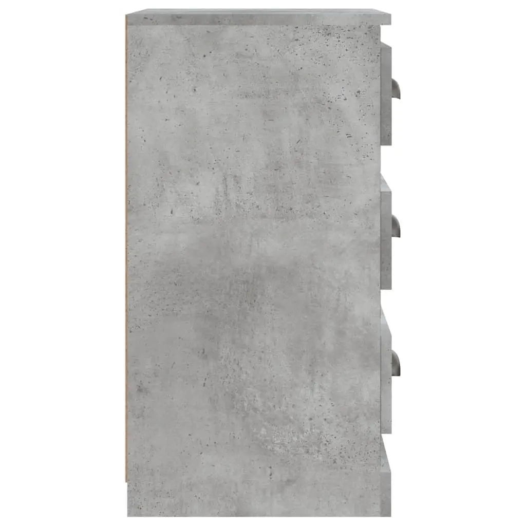 Grey Engineered Wood Sideboard with Sturdy Build