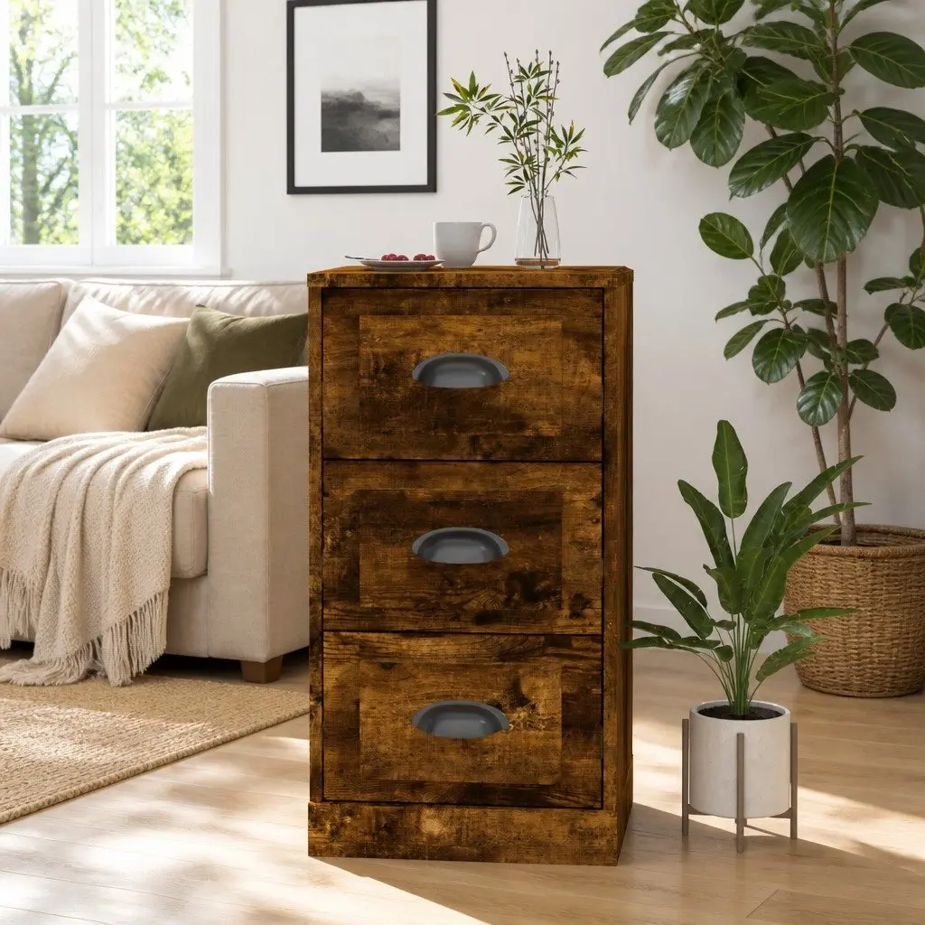 Brown Engineered Wood Sideboard with Ample Storage